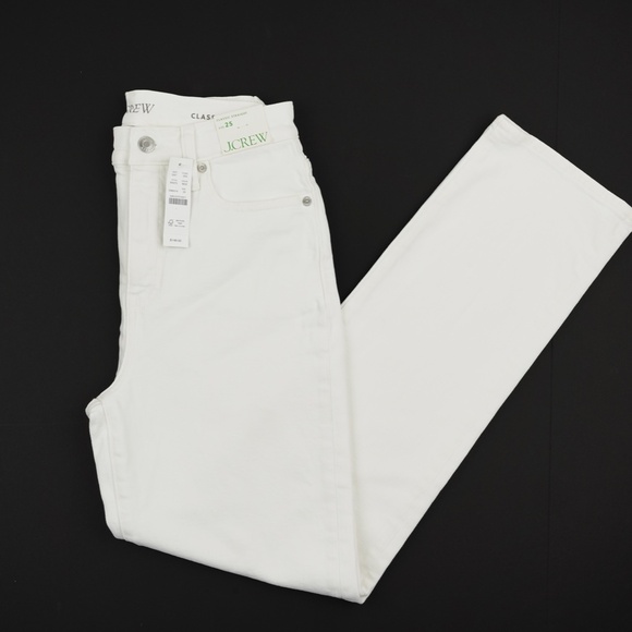 New JCREW Size 25 Classic Straight Jean in White - $148 BX975 - Picture 5 of 7